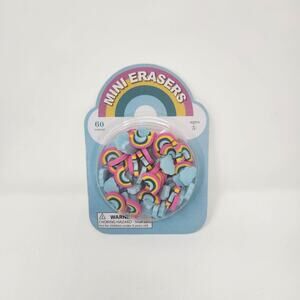 Rainbow Mini Erasers 60 Count